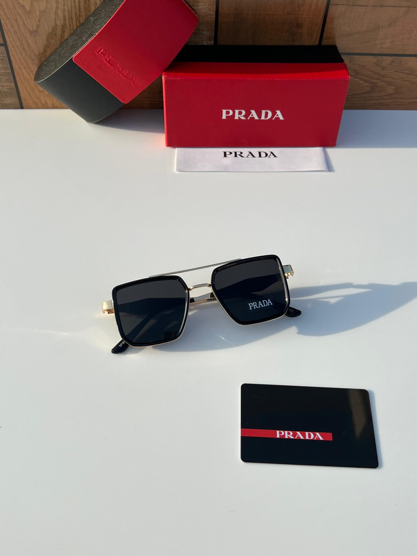 Prada Square Sunglasses For Men - Image 4