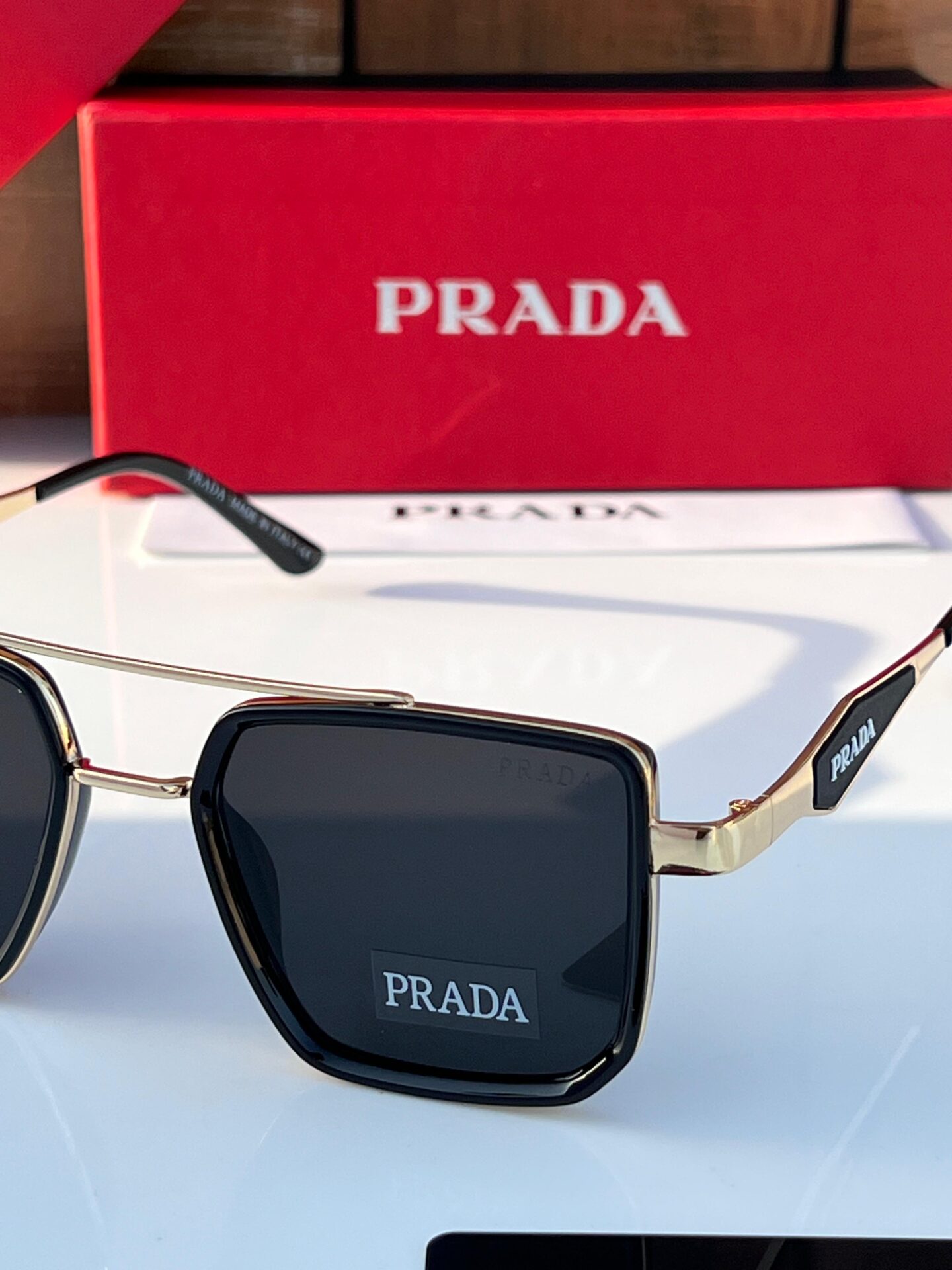 Prada Square Sunglasses For Men - Image 3