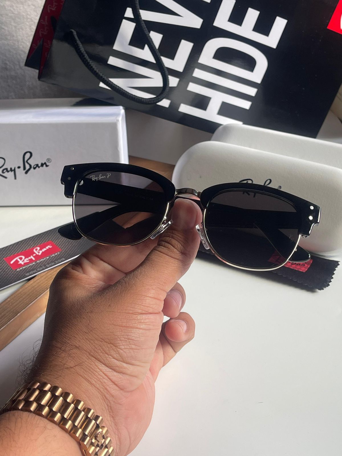 Ray-Ban Clubmaster Men's Sunglasses - Image 6