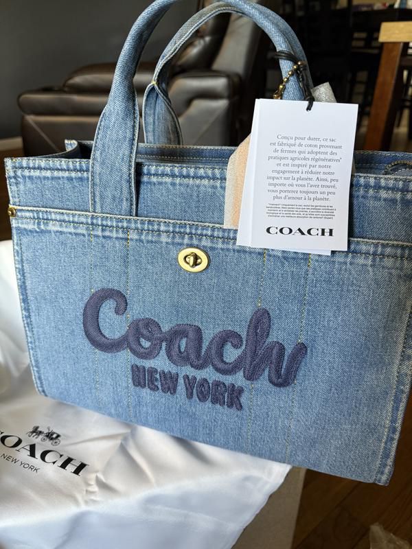 Coach Denim Blue Cargo Tote Bag For Women - Image 2