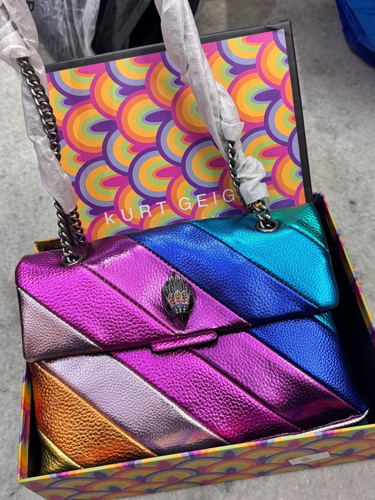 Kurt Geiger London Kensington Striped Shoulder Bag - Image 3