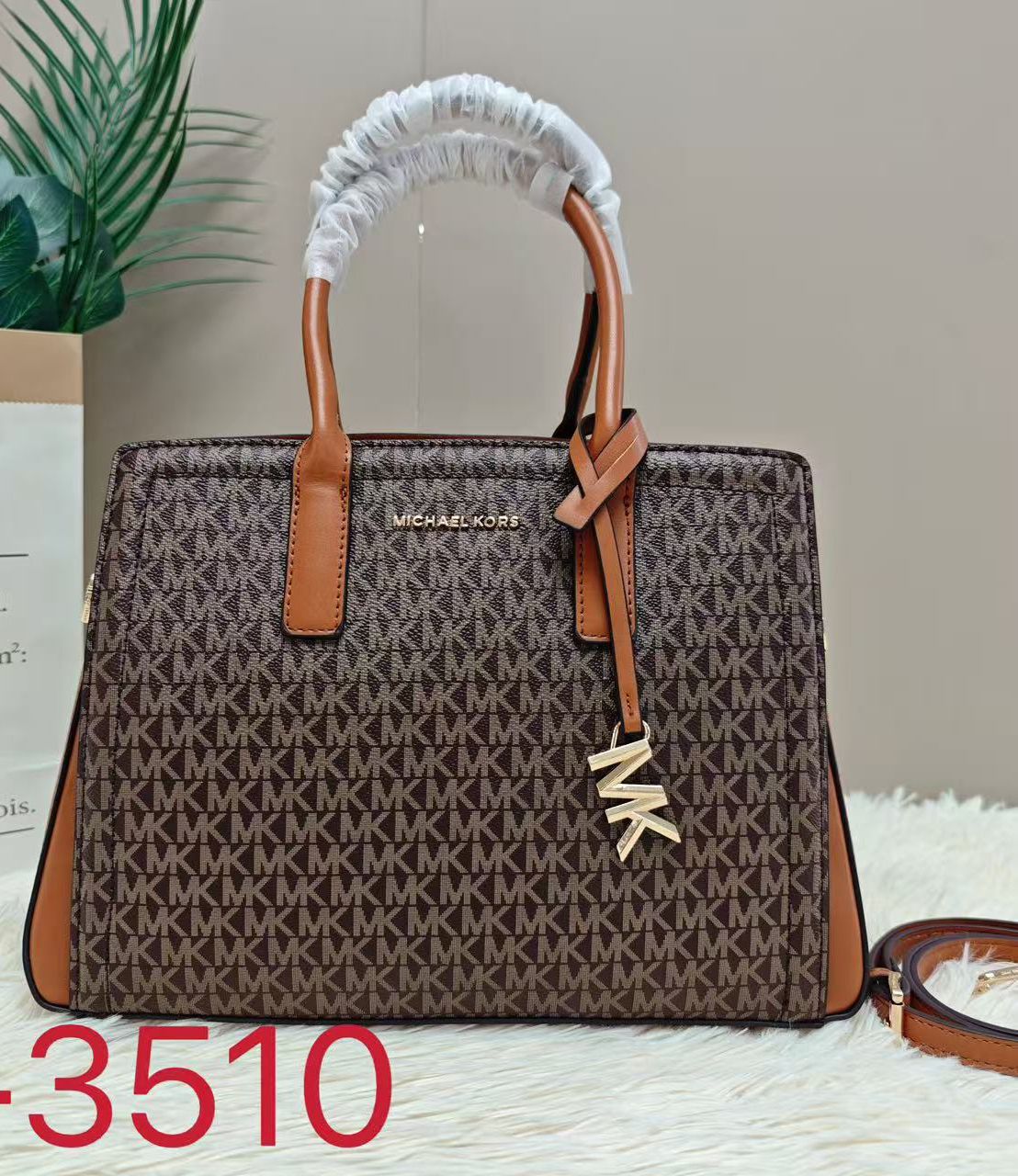 Michael Kors Laila Satchel Top Handle Tote Bag For Women