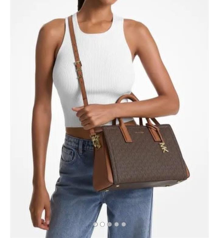 Michael Kors Laila Satchel Top Handle Tote Bag For Women - Image 3