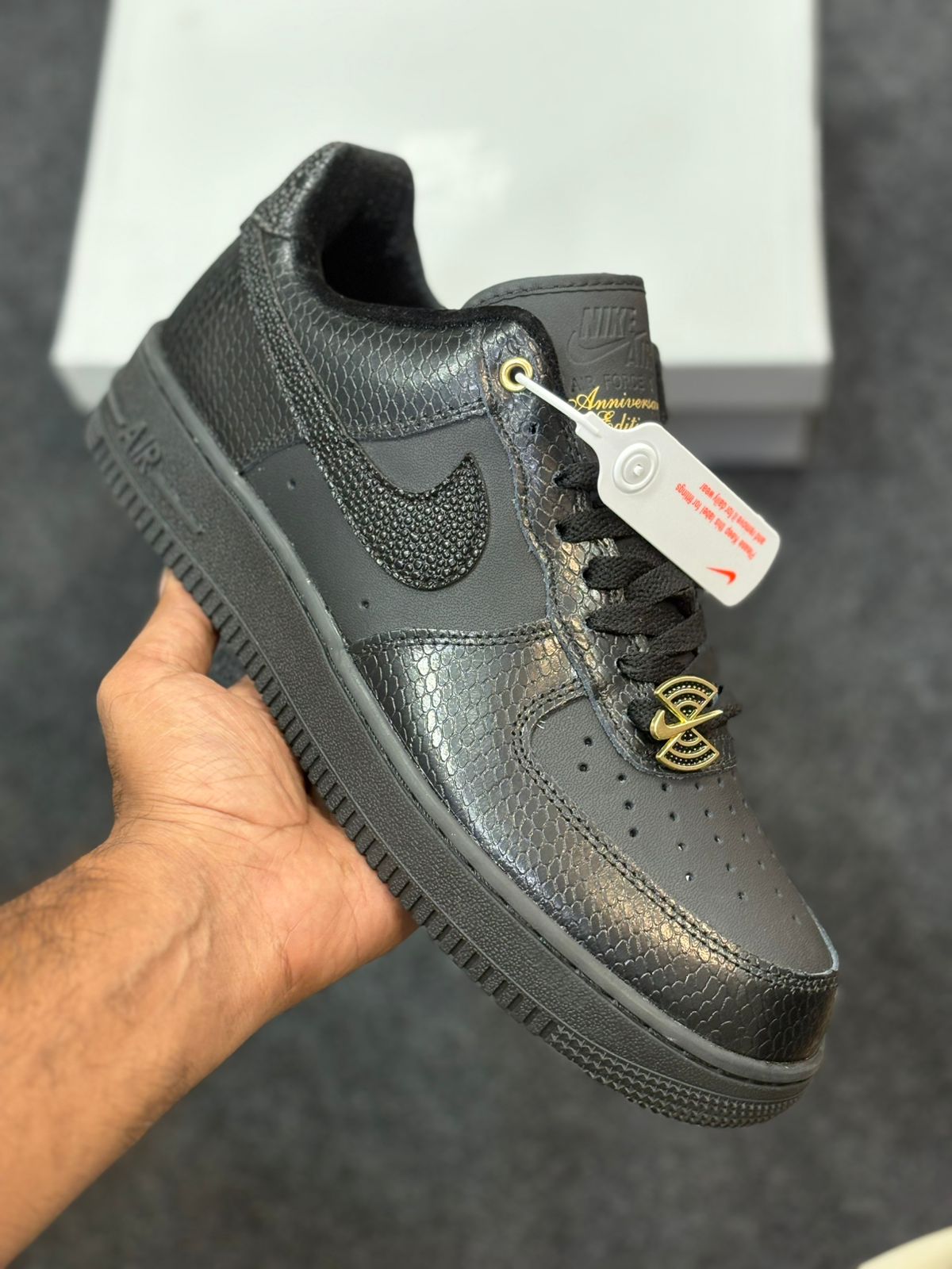 Nike Air Force1Low Black Snakeskin anniversary edition Men's Shoes