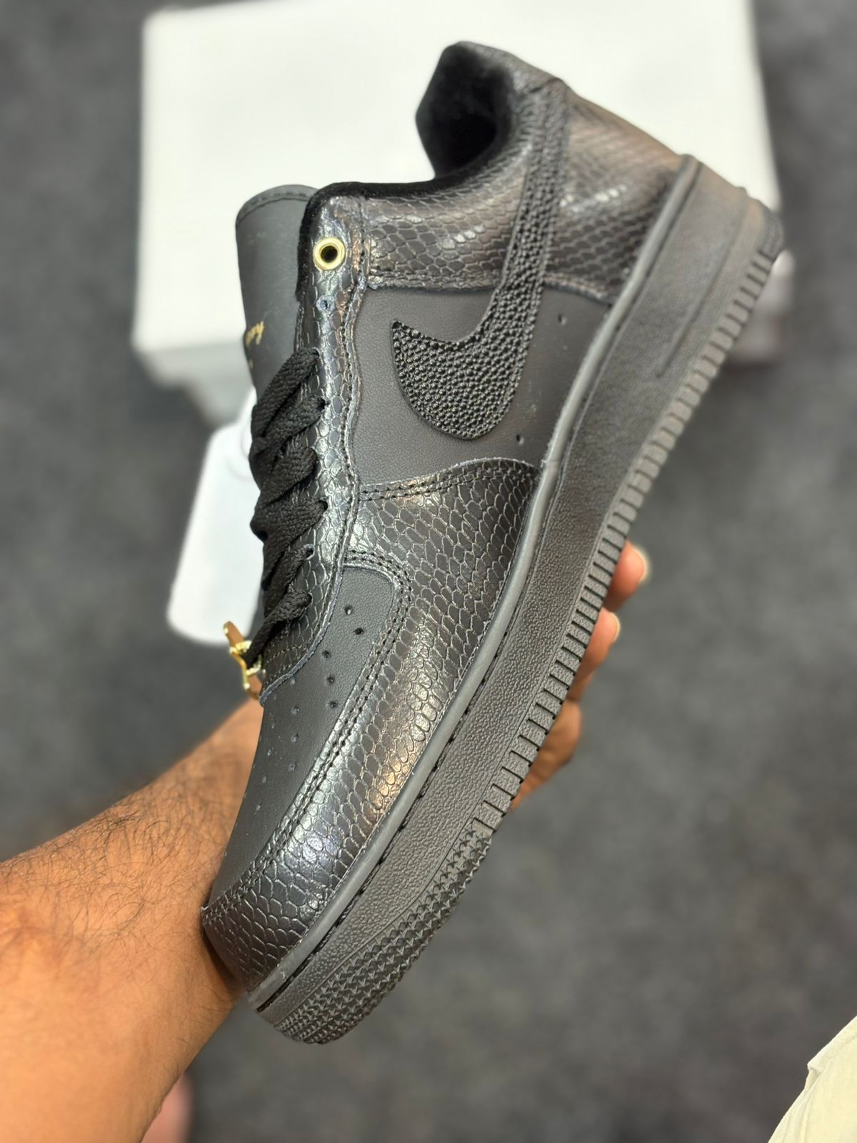 Nike Air Force1Low Black Snakeskin anniversary edition Men's Shoes - Image 2