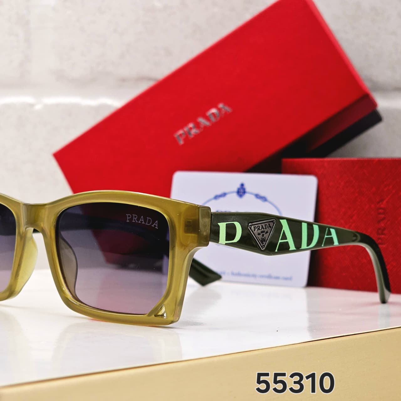 Prada Square Polarized Sunglasses - Unisex - Image 8