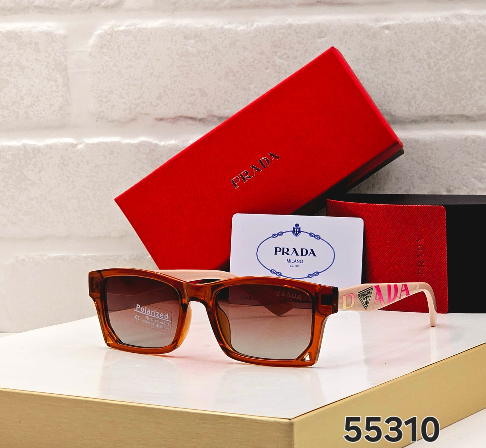 Prada Square Polarized Sunglasses - Unisex - Image 4