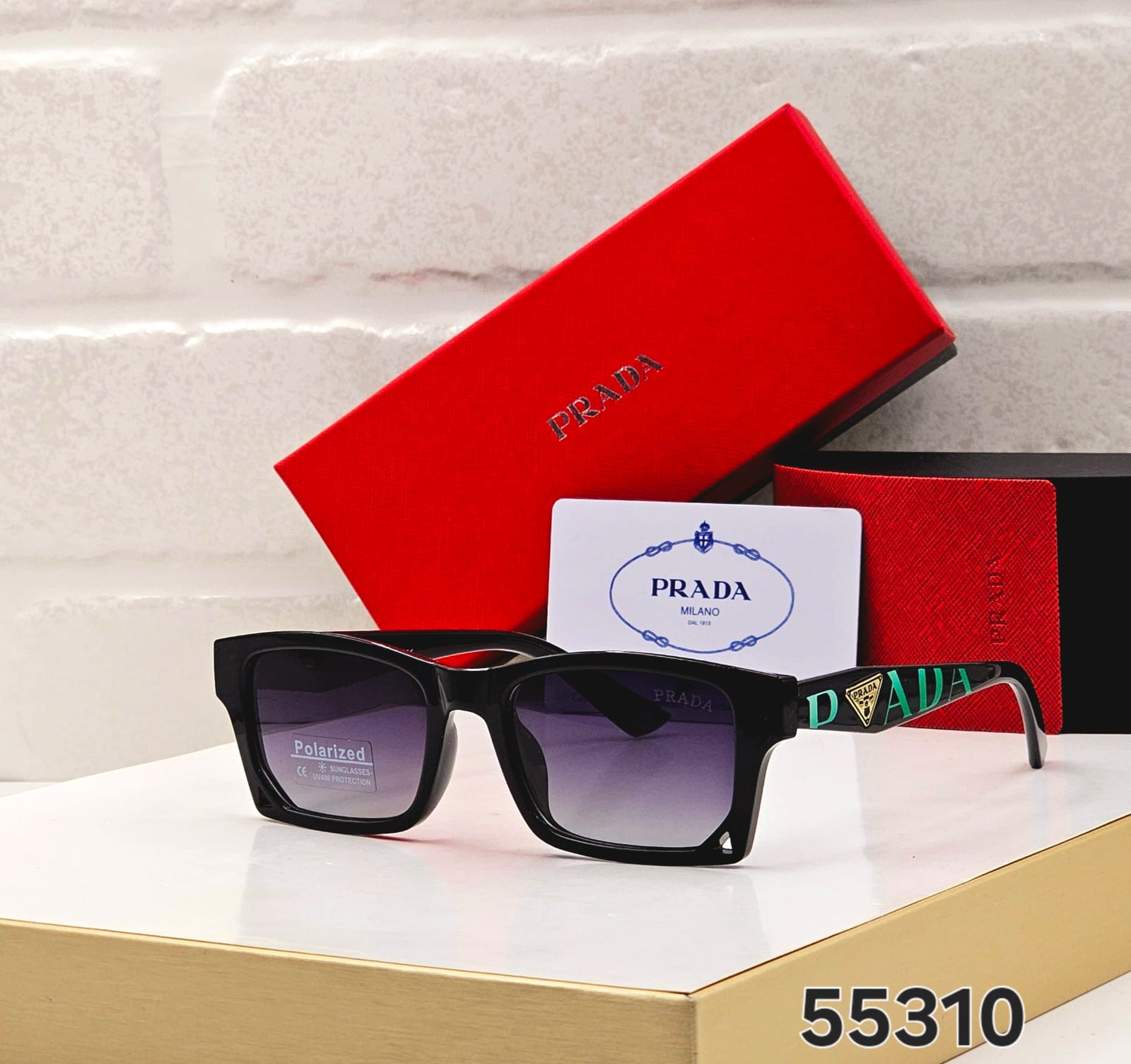 Prada Square Polarized Sunglasses - Unisex - Image 3