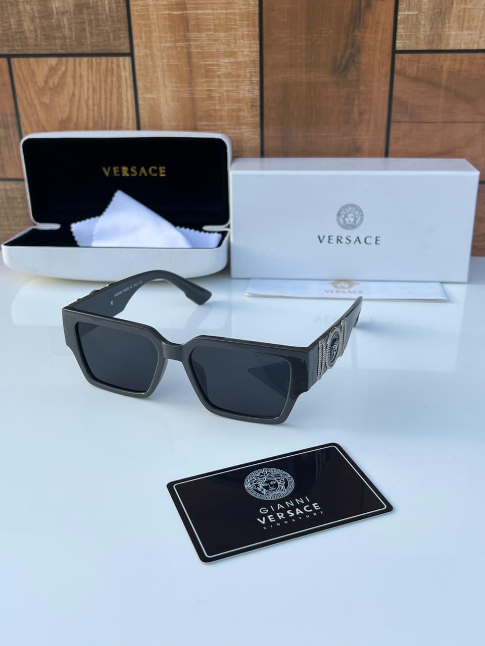 Versace Medusa Square Sunglasses - Unisex - Image 2