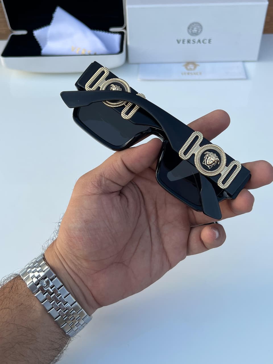 Versace Medusa Square Sunglasses - Unisex - Image 3