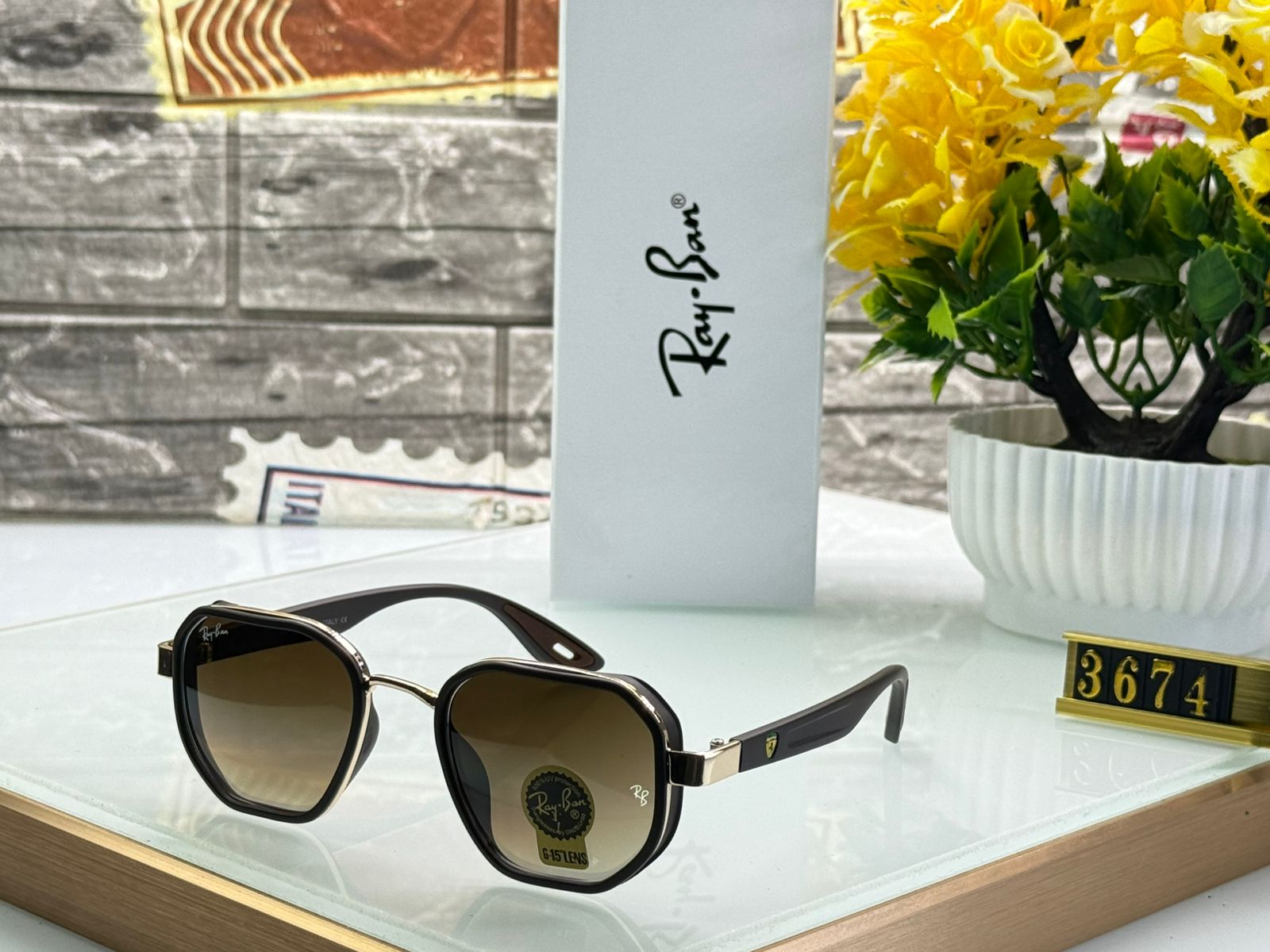 Ray-Ban Octagon Ferrari Edition Sunglasses for Men - Image 2