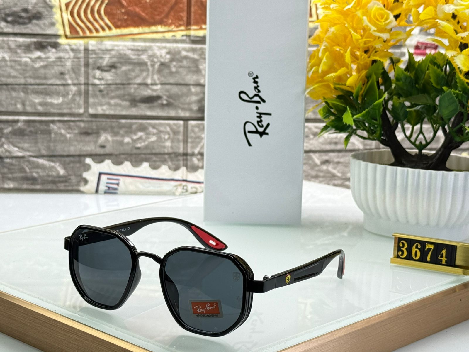 Ray-Ban Octagon Ferrari Edition Sunglasses for Men - Image 10