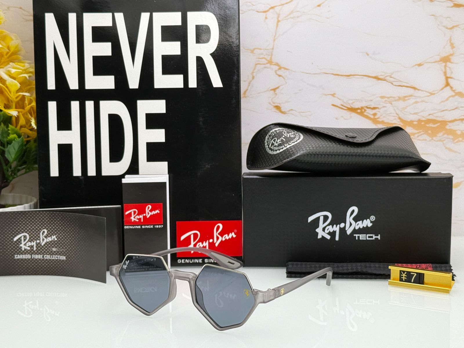 Ray-Ban Hexa Carbon Fiber Collection Men's Sunglasses - Image 7