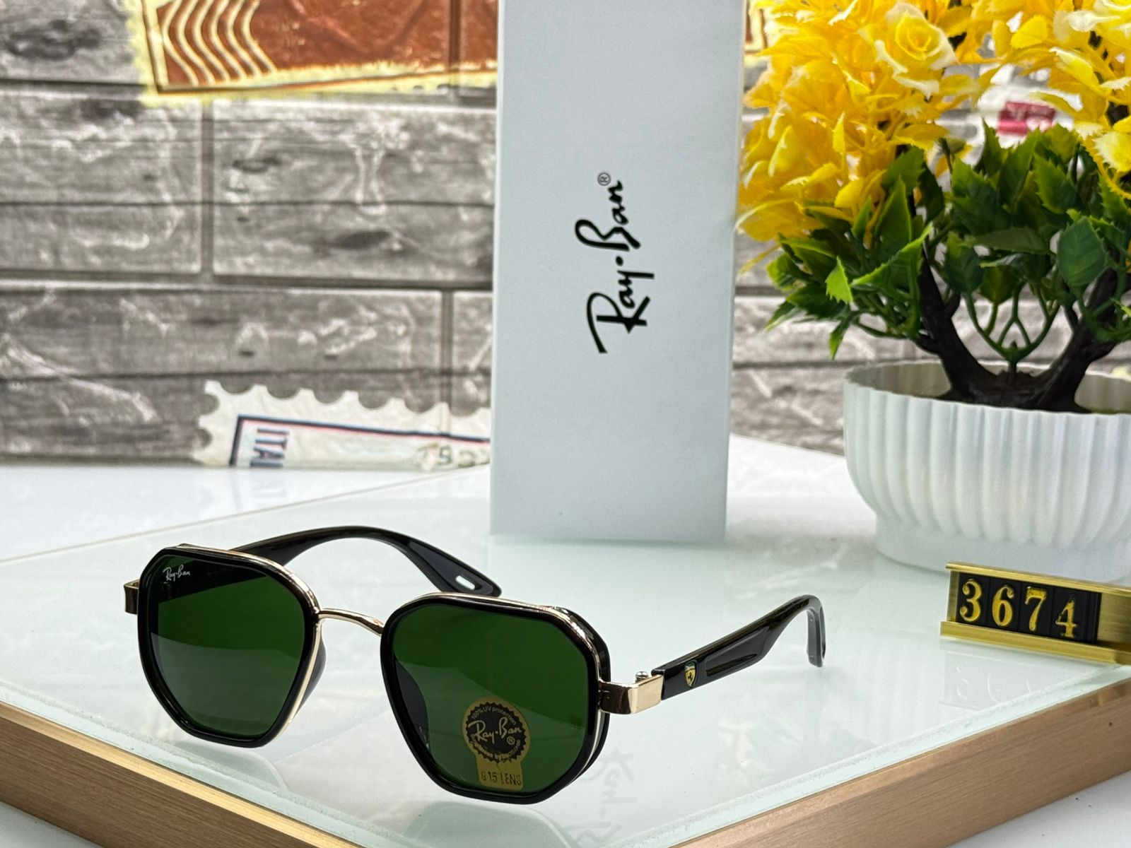 Ray-Ban Octagon Ferrari Edition Sunglasses for Men - Image 3