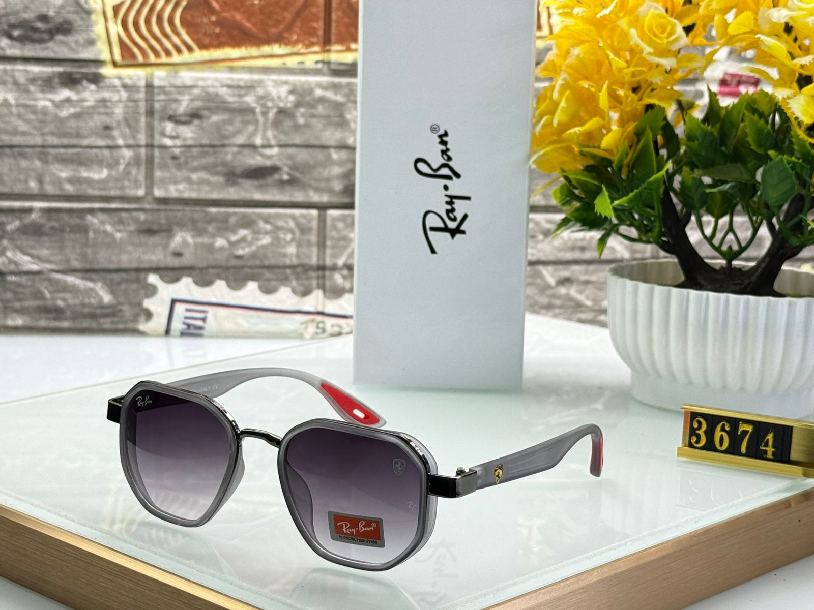 Ray-Ban Octagon Ferrari Edition Sunglasses for Men - Image 5