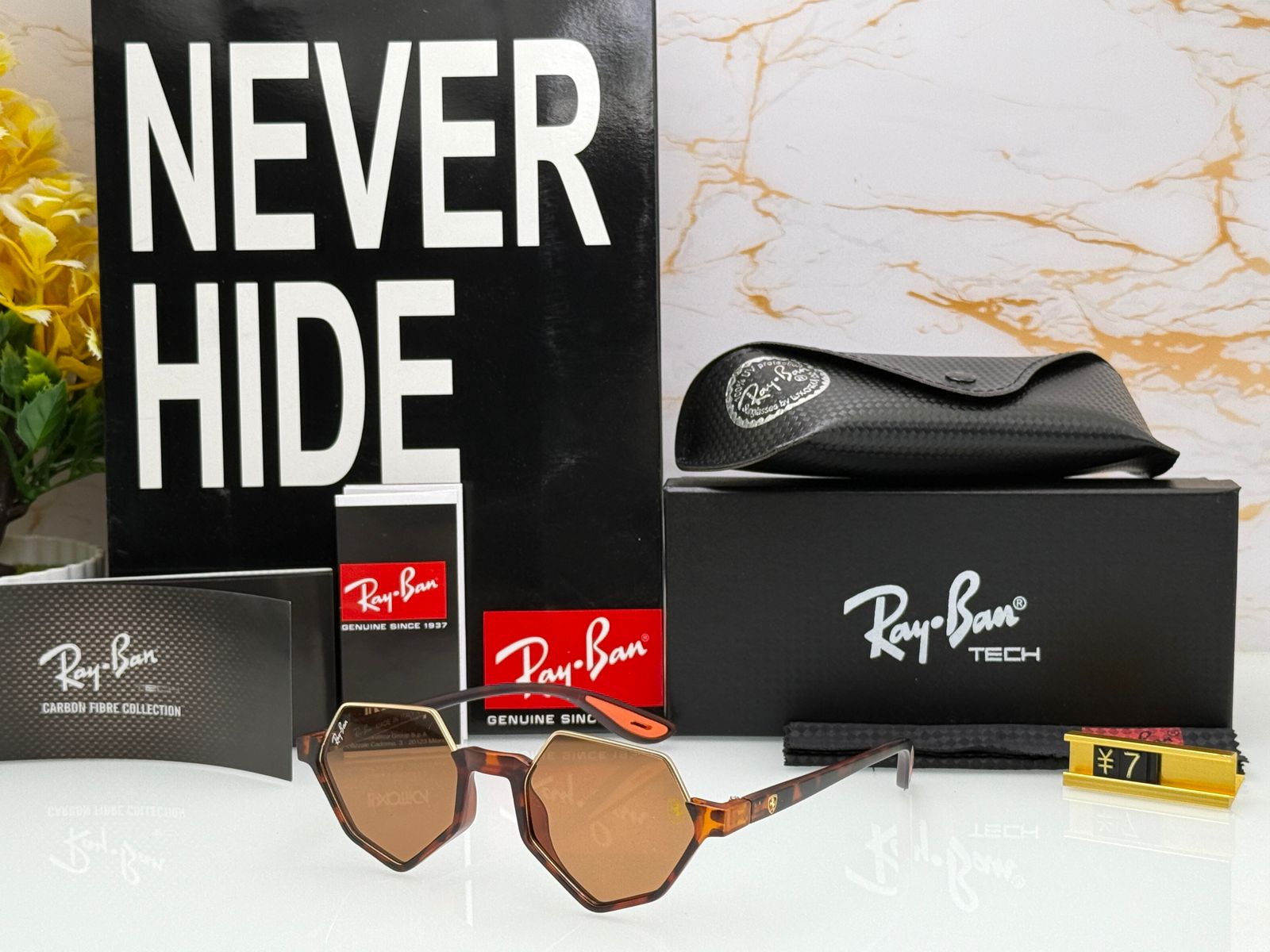 Ray-Ban Hexa Carbon Fiber Collection Men's Sunglasses - Image 5