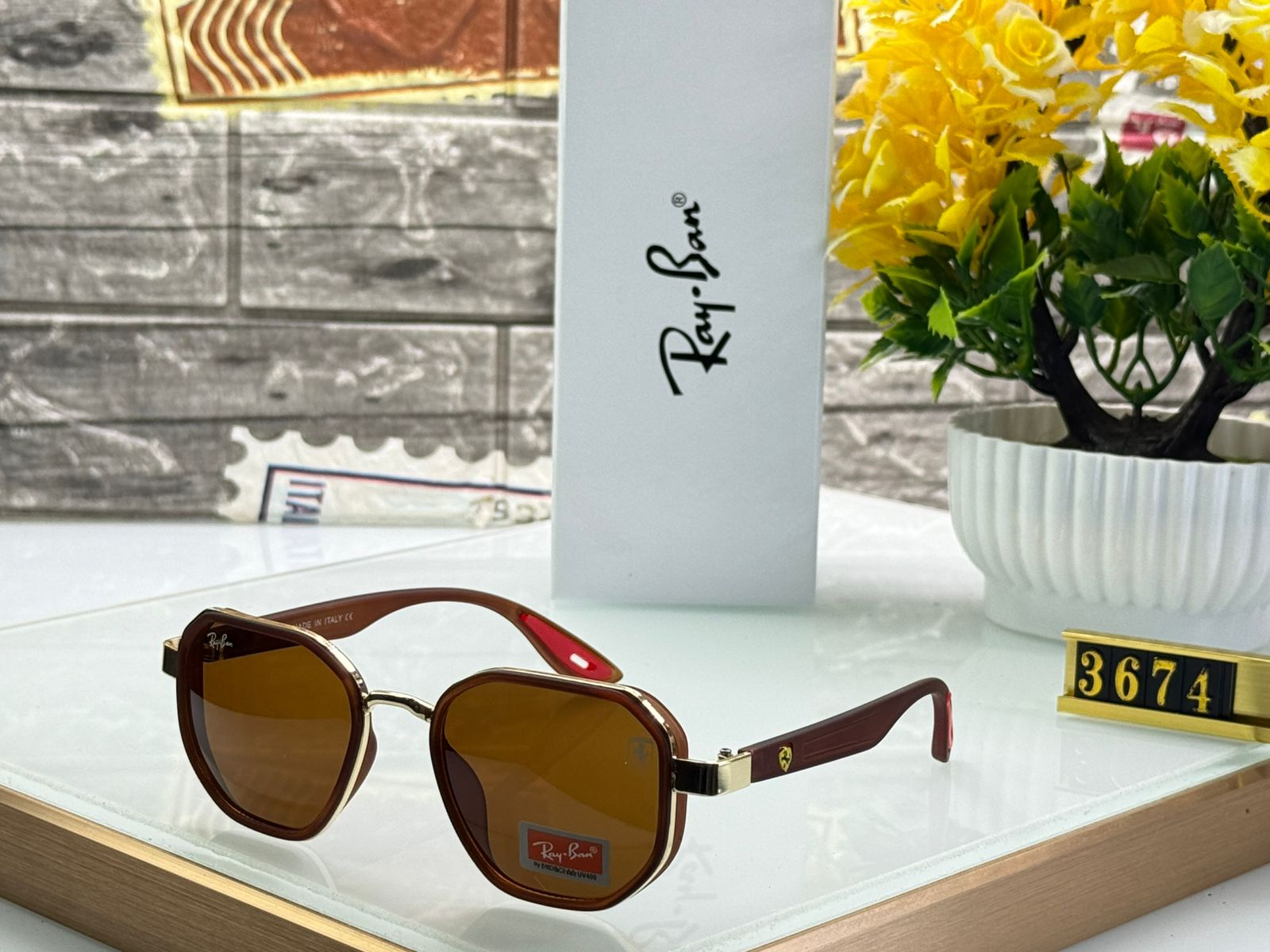 Ray-Ban Octagon Ferrari Edition Sunglasses for Men - Image 11