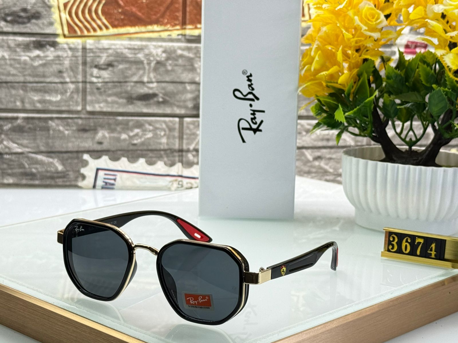 Ray-Ban Octagon Ferrari Edition Sunglasses for Men - Image 6