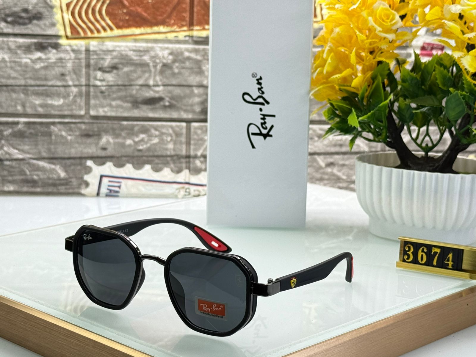 Ray-Ban Octagon Ferrari Edition Sunglasses for Men - Image 7