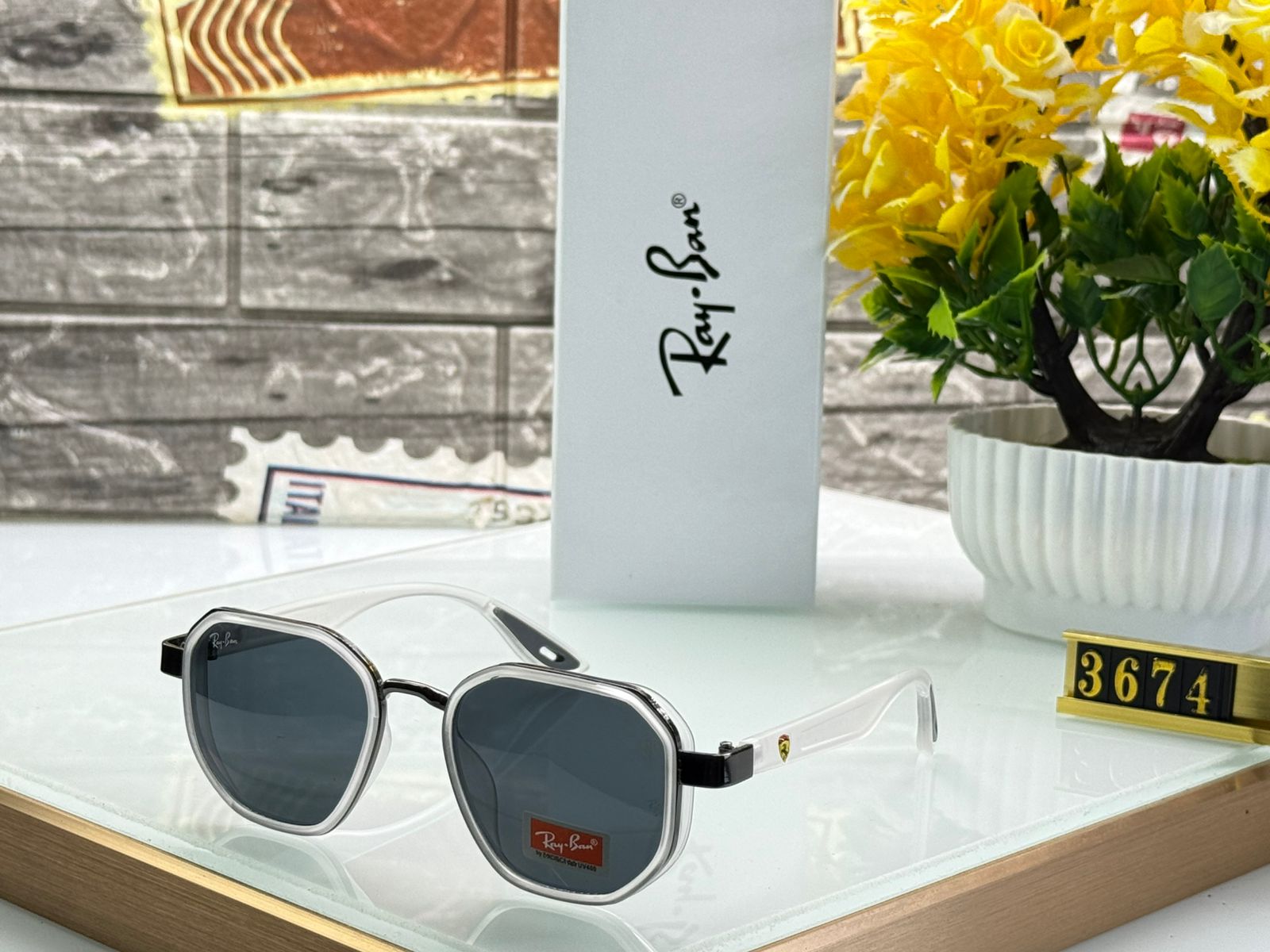 Ray-Ban Octagon Ferrari Edition Sunglasses for Men - Image 9