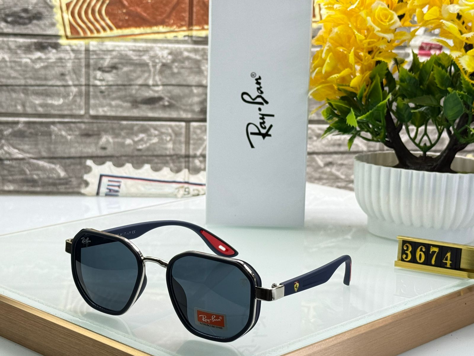 Ray-Ban Octagon Ferrari Edition Sunglasses for Men - Image 8