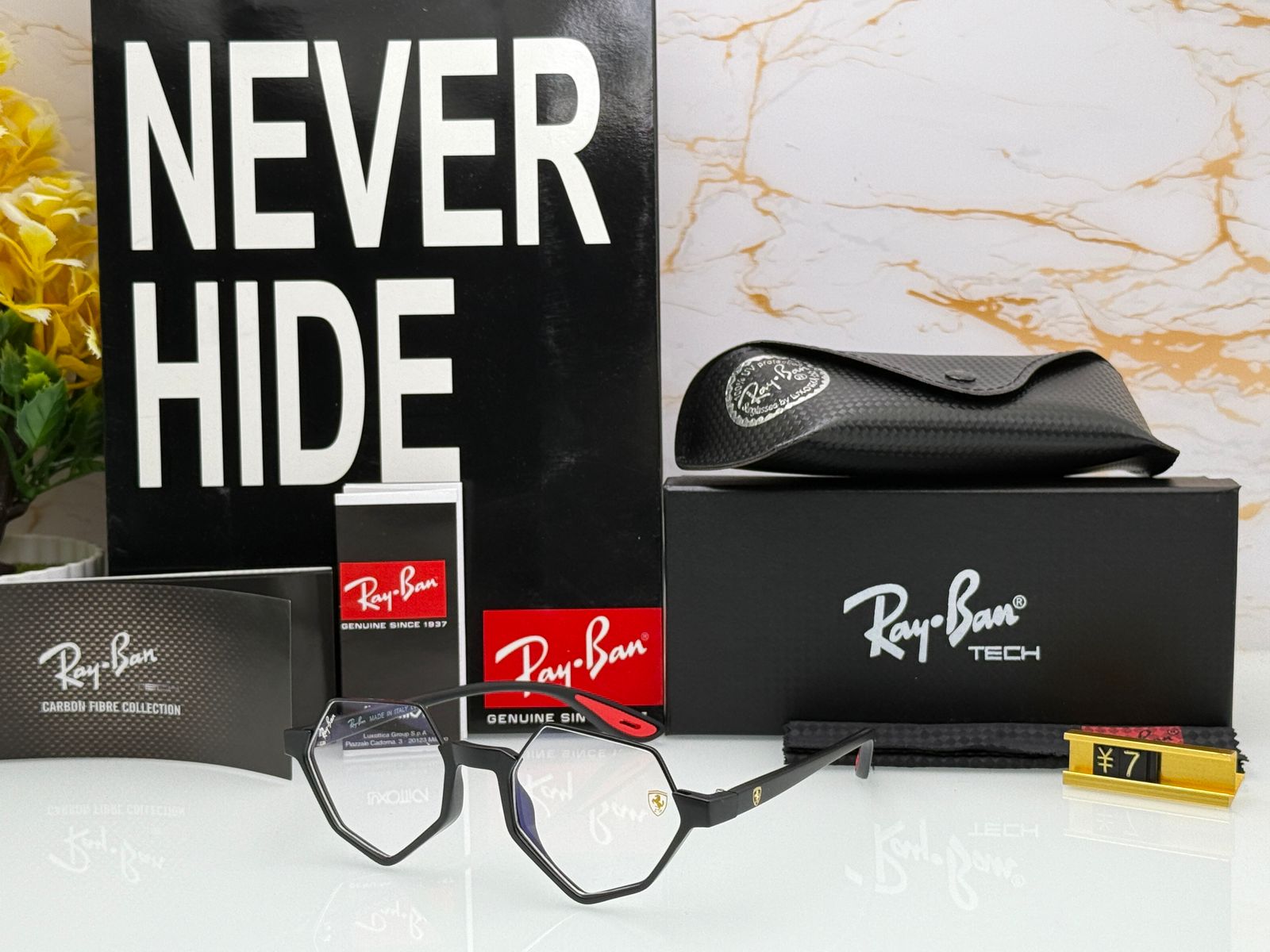Ray-Ban Hexa Carbon Fiber Collection Men's Sunglasses - Image 4