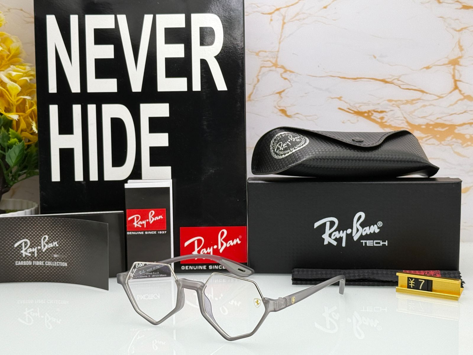 Ray-Ban Hexa Carbon Fiber Collection Men's Sunglasses - Image 2