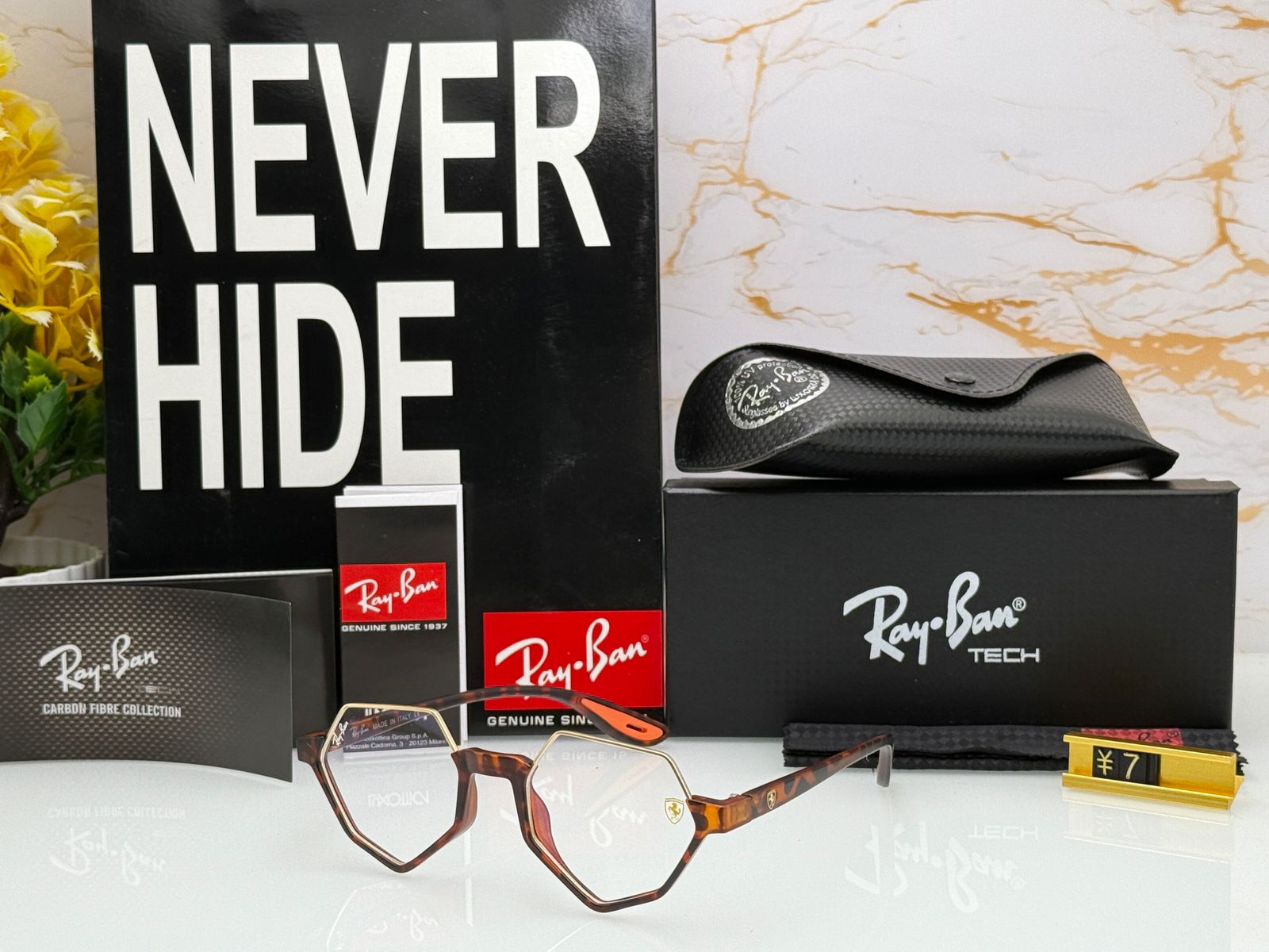 Ray-Ban Hexa Carbon Fiber Collection Men's Sunglasses - Image 3