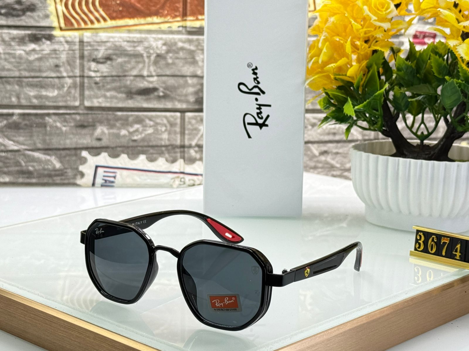 Ray-Ban Octagon Ferrari Edition Sunglasses for Men