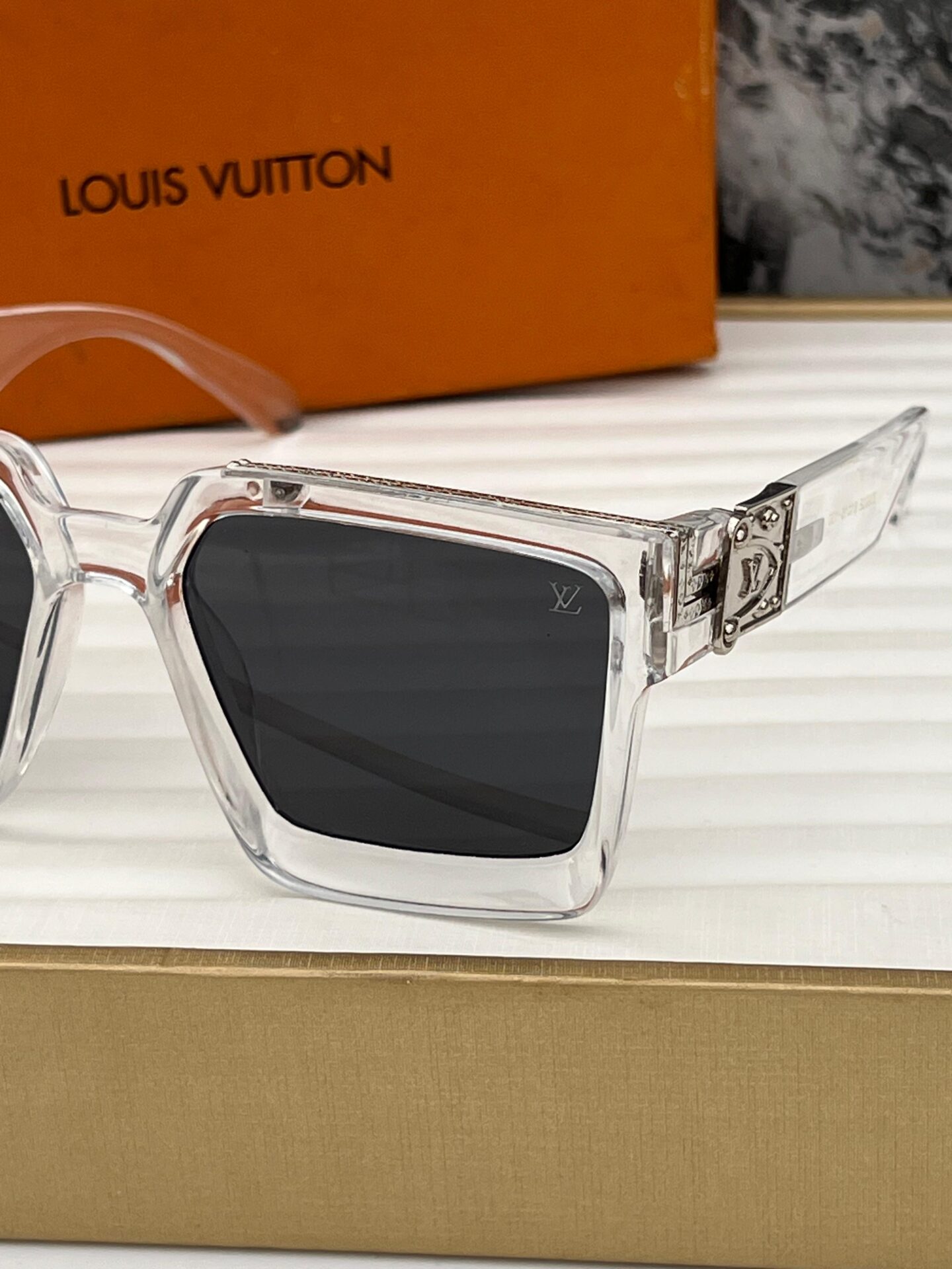 Louis Vuitton Transparent Square Men's Sunglasses - Image 3