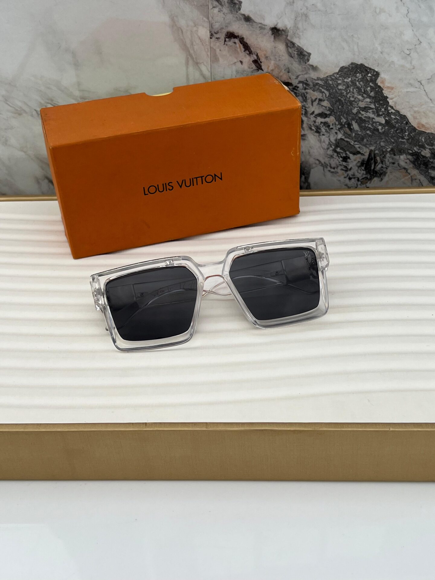 Louis Vuitton Transparent Square Men's Sunglasses - Image 4