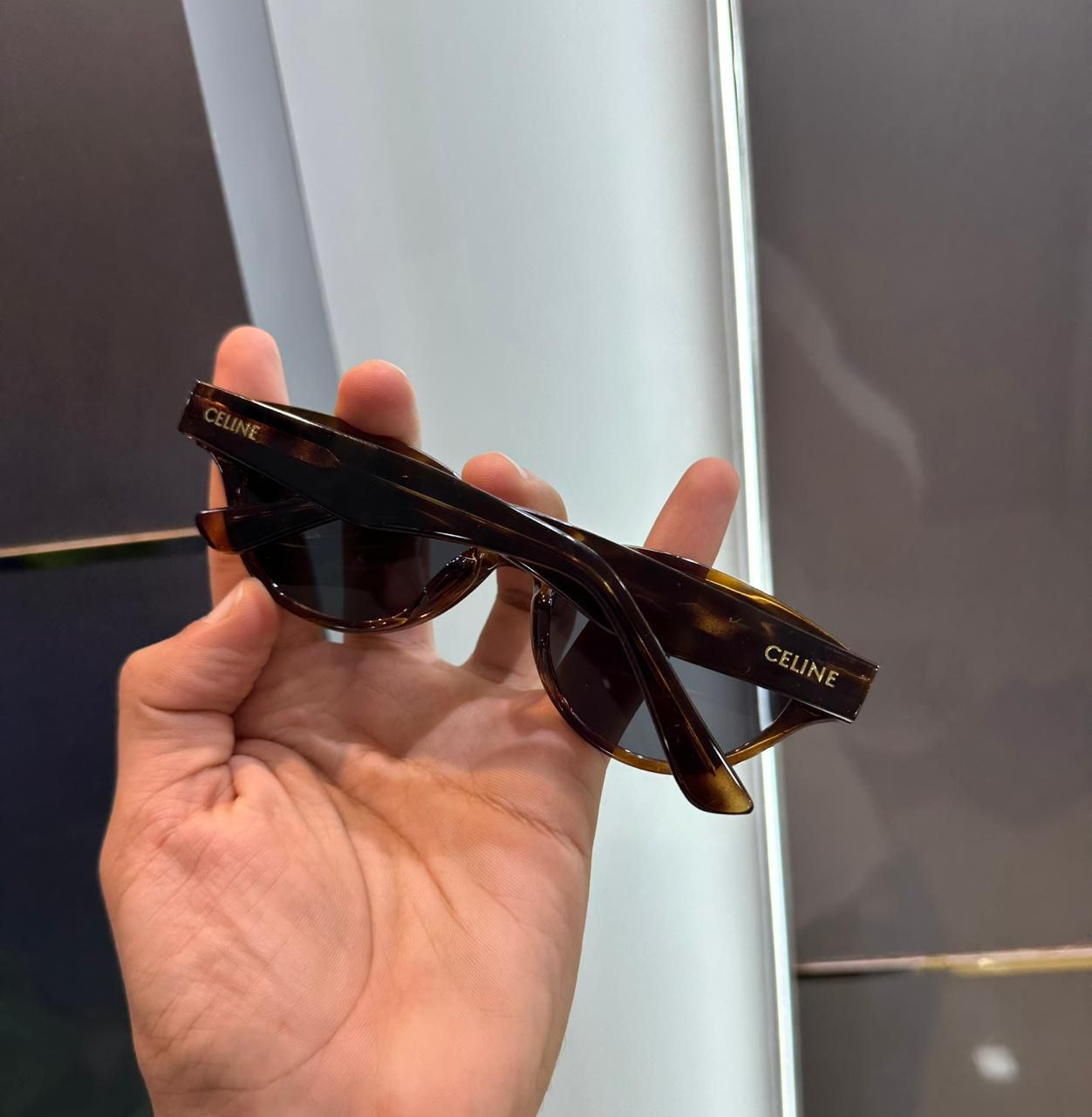 Celine Oval Brown Havana Women Sunglasses - Image 3