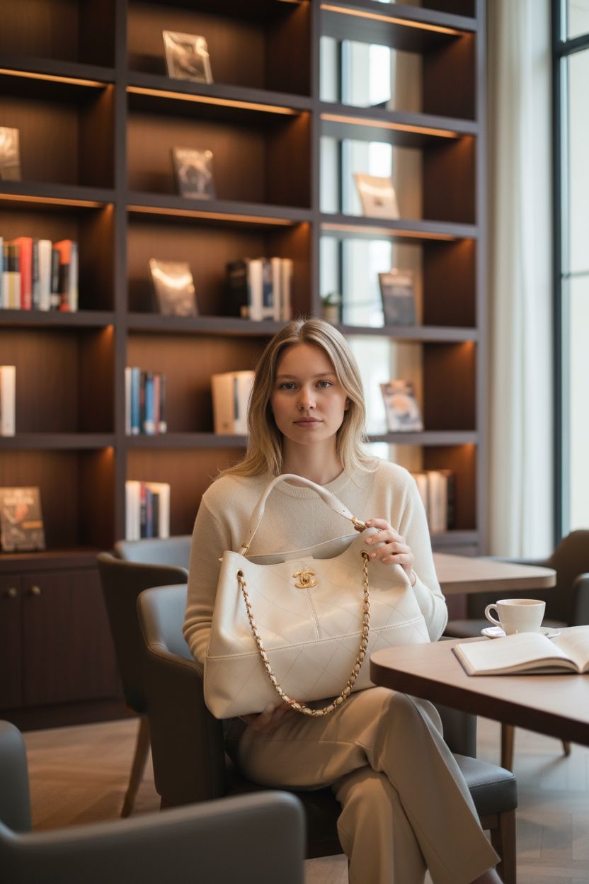 CHANEL Shopping Bag Single Handle Tote For Women