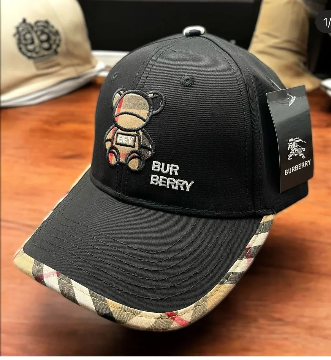 Burberry Bear Series Unisex Caps - Image 2