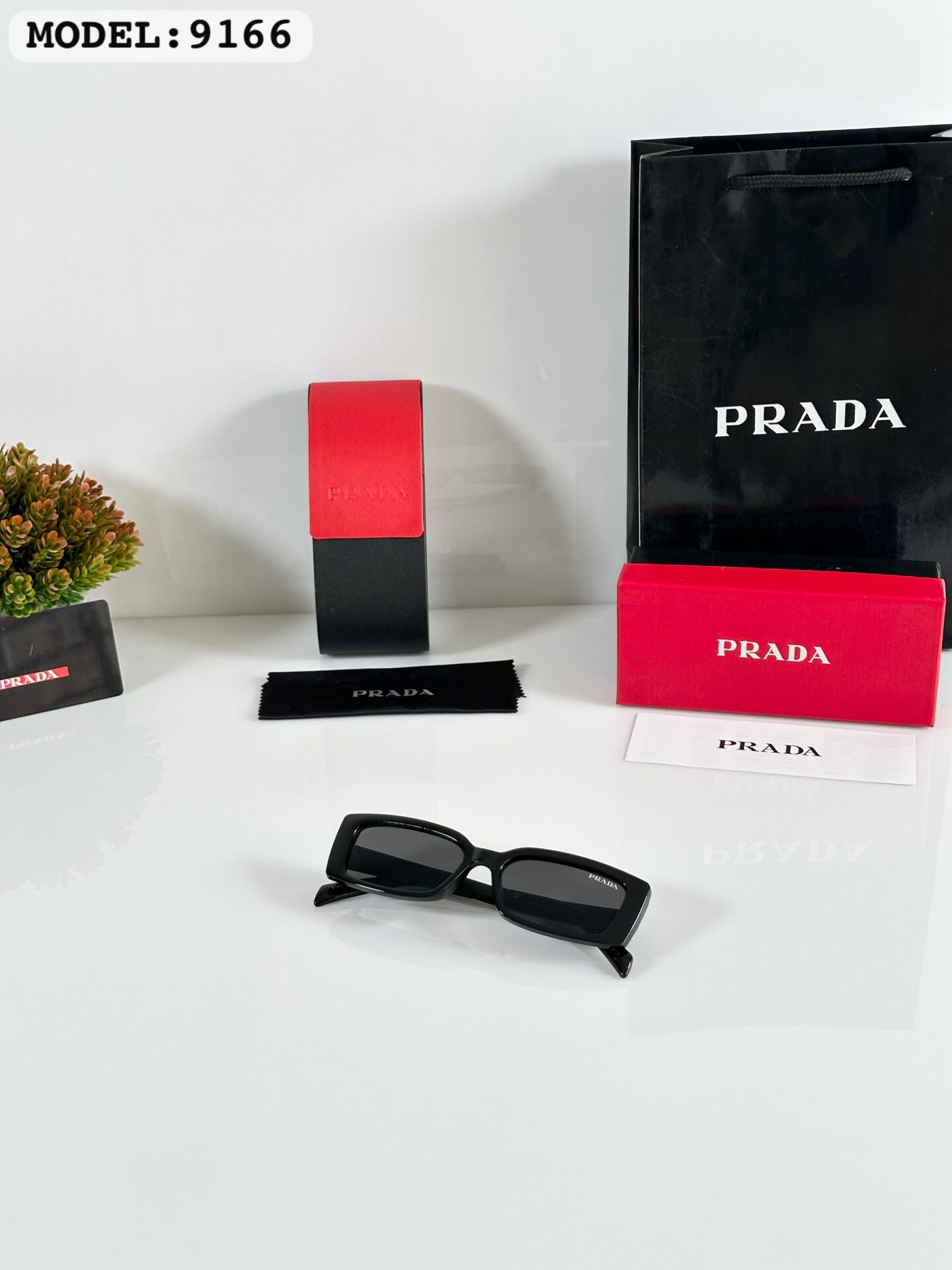 Prada rectangular Unisex Sunglasses - Image 2