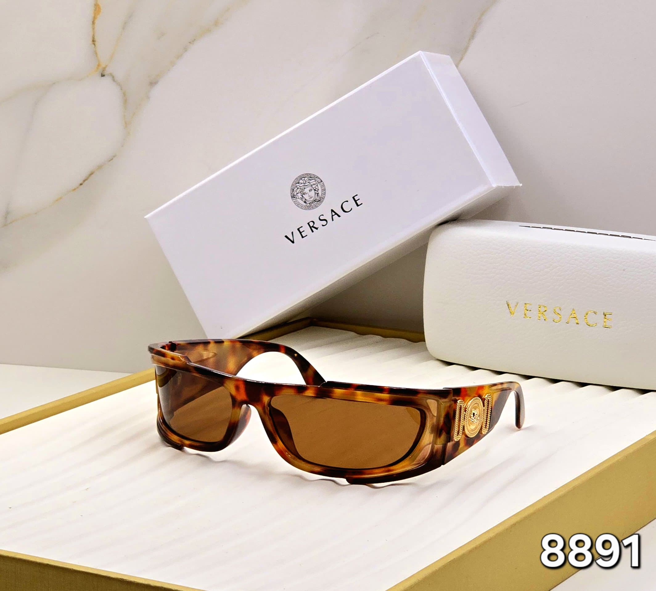 Versace rectangular/visor style Unisex Sunglasses