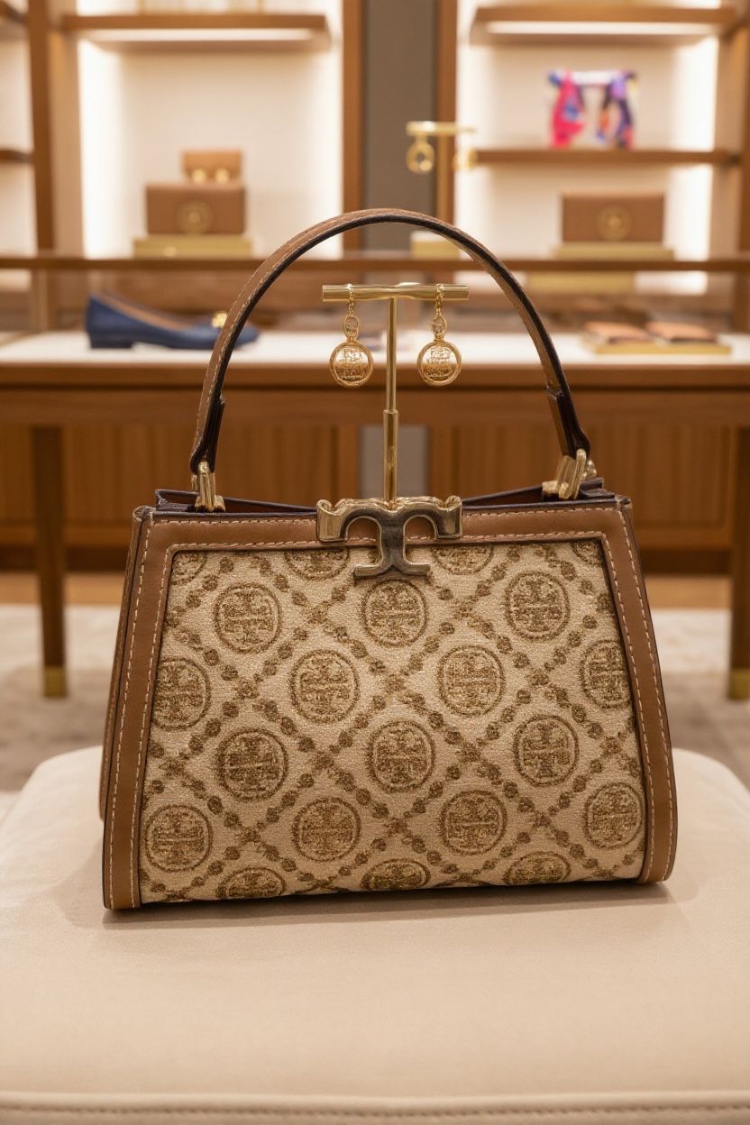 Tory Burch T-Logo Monogram Studded Edition Women's Handbag