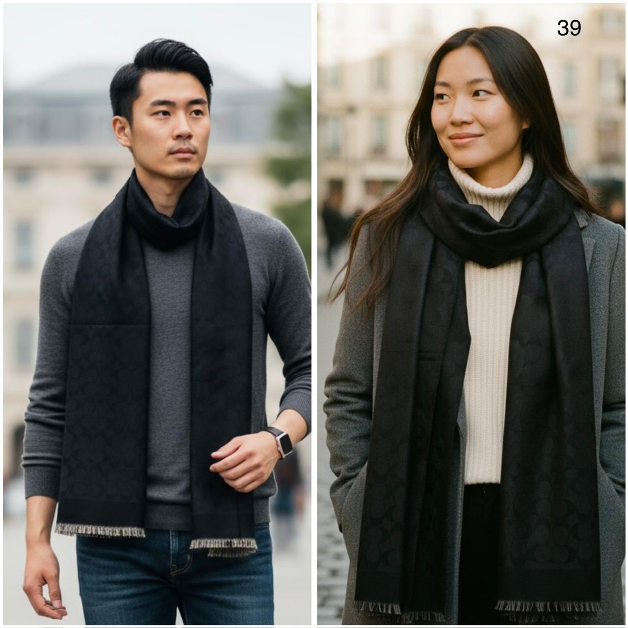 Coach Semi Woollen Logo Stole - Image 3