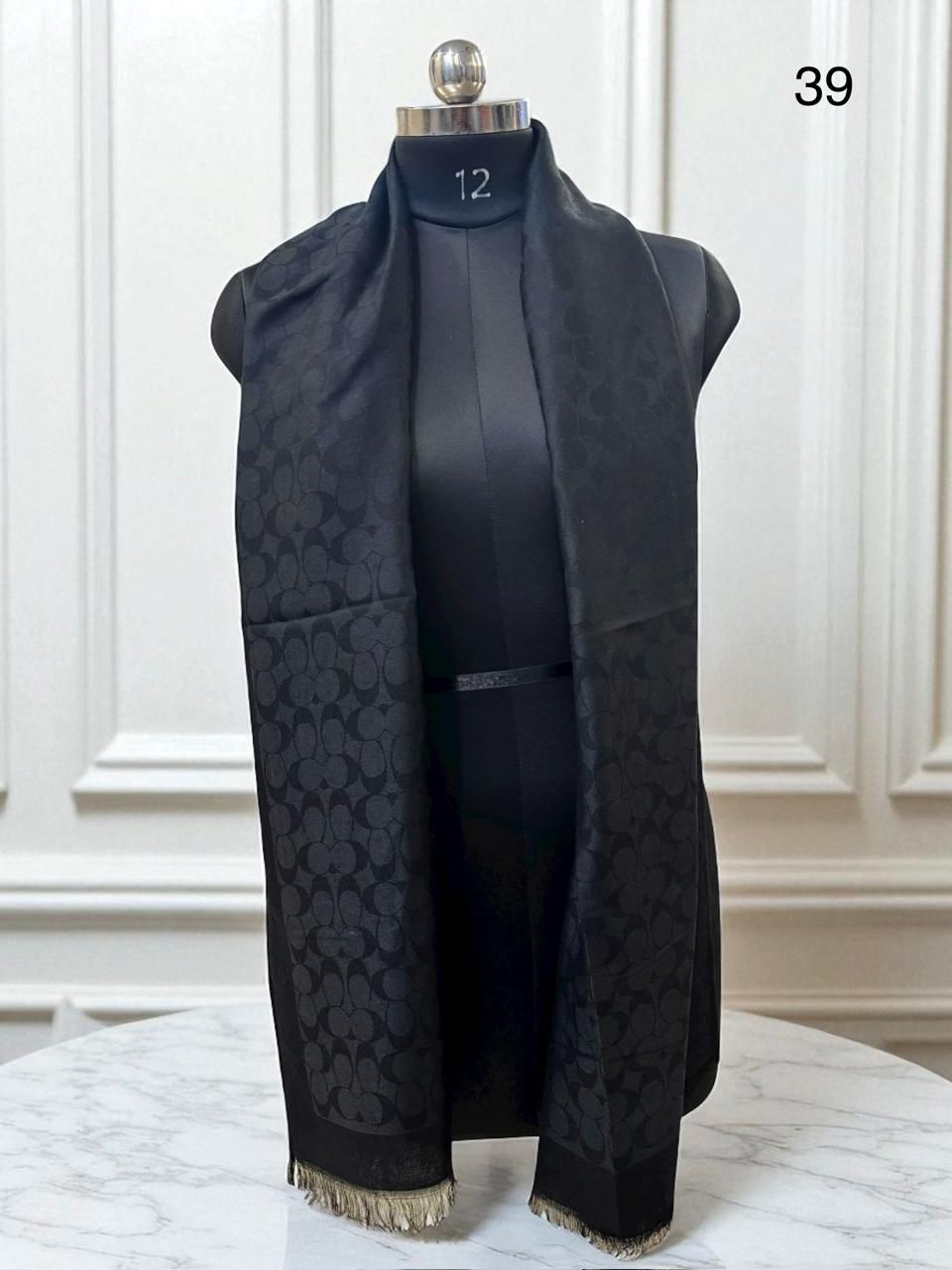 Coach Semi Woollen Logo Stole - Image 9