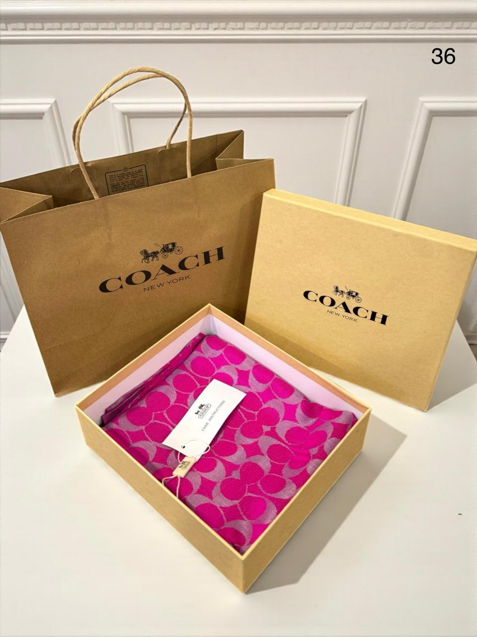 Coach Semi Woollen Logo Stole - Image 15