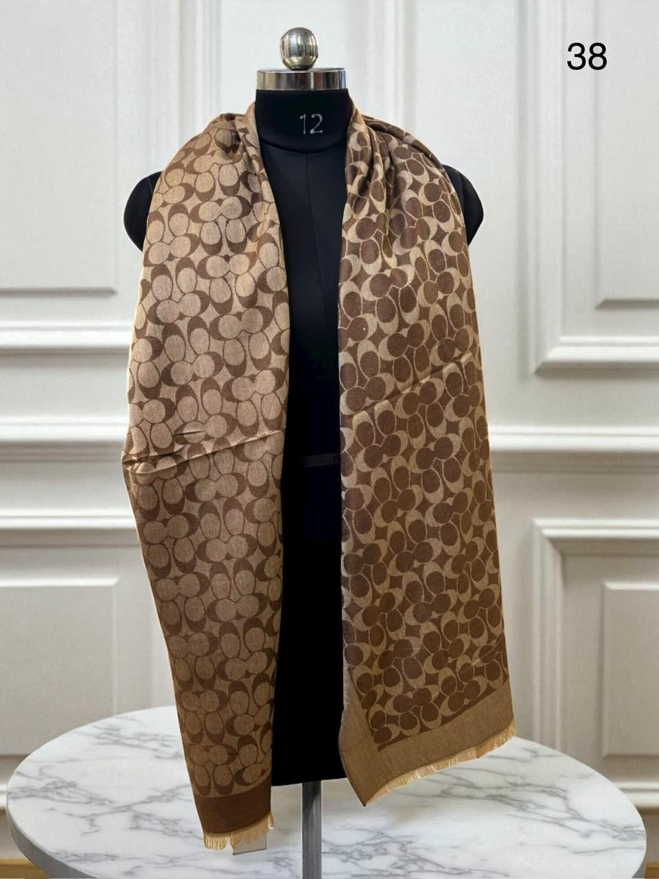 Coach Semi Woollen Logo Stole - Image 10