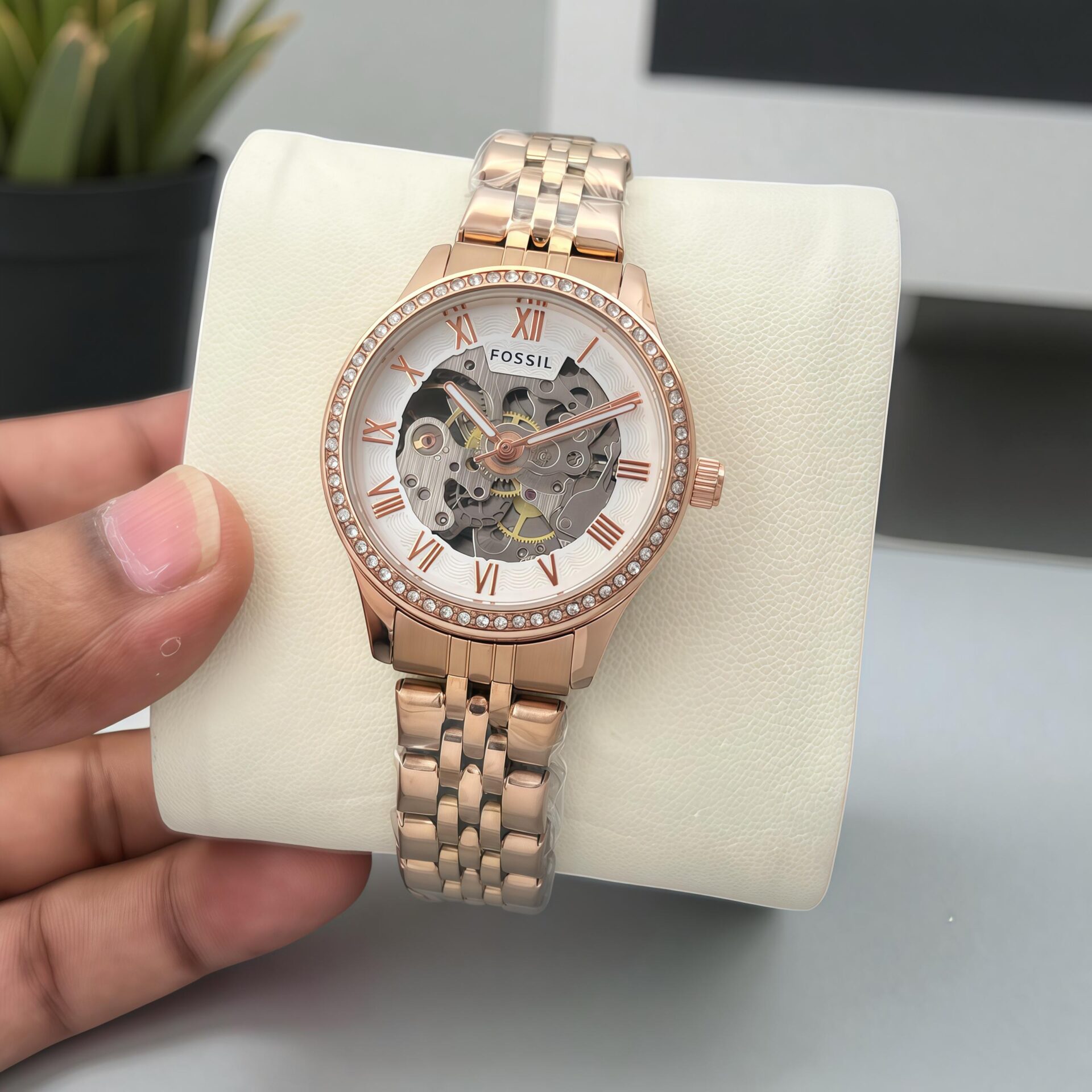 Fossil Women's Automatic Skeleton Watch 34mm