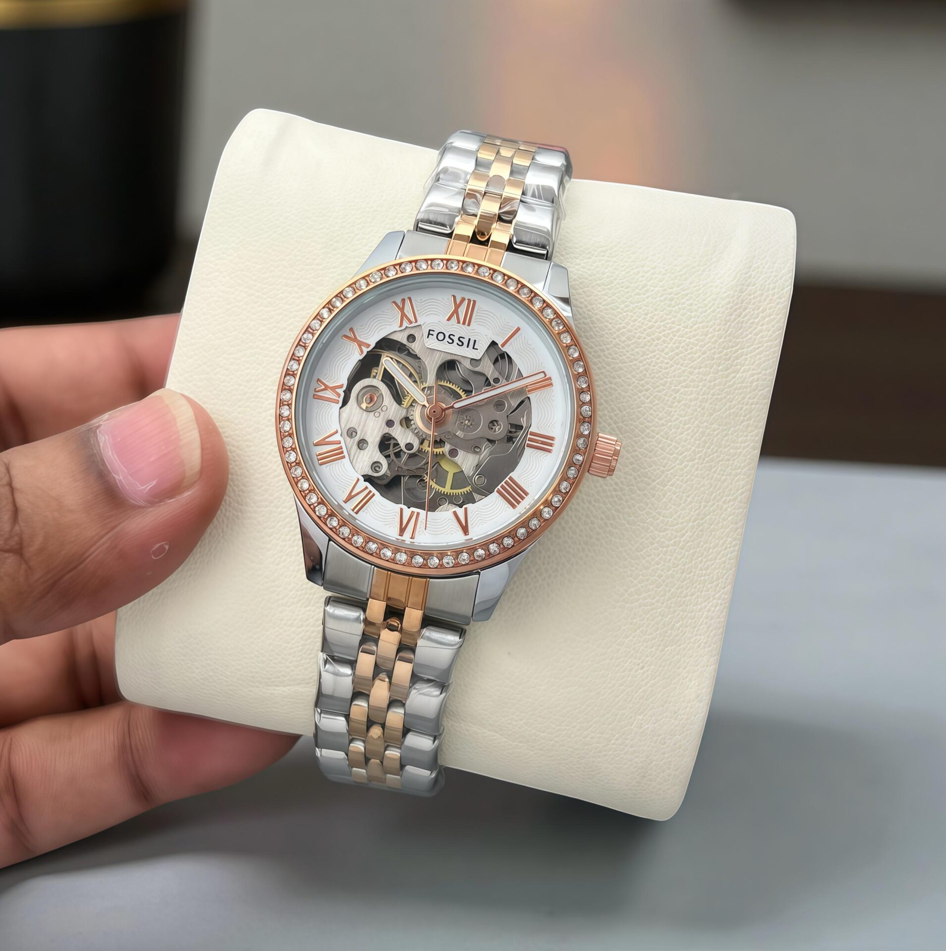 Fossil Women's Automatic Skeleton Watch 34mm - Image 2