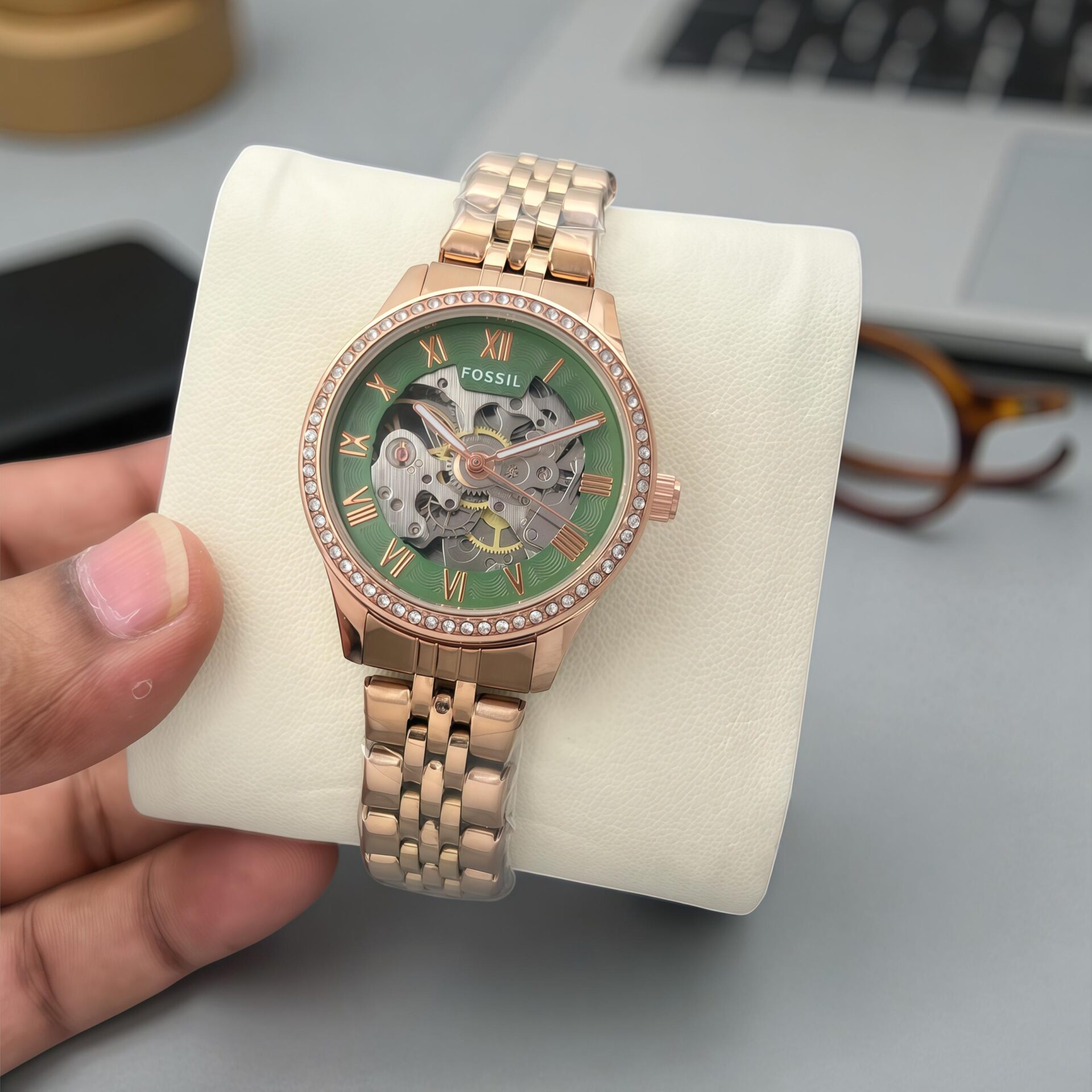 Fossil Women's Automatic Skeleton Watch 34mm - Image 8