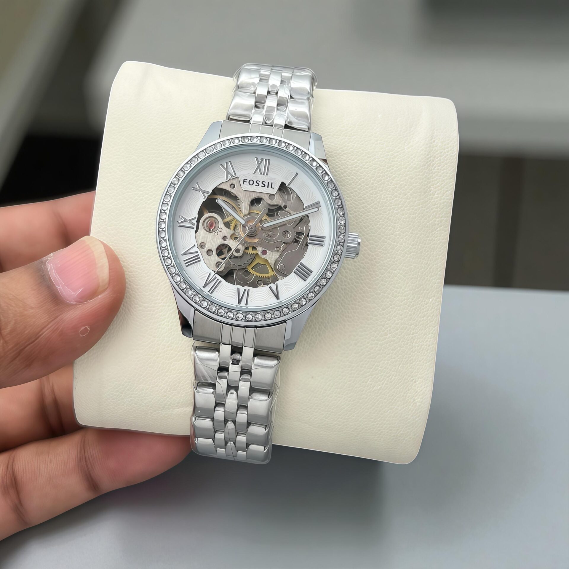 Fossil Women's Automatic Skeleton Watch 34mm - Image 3