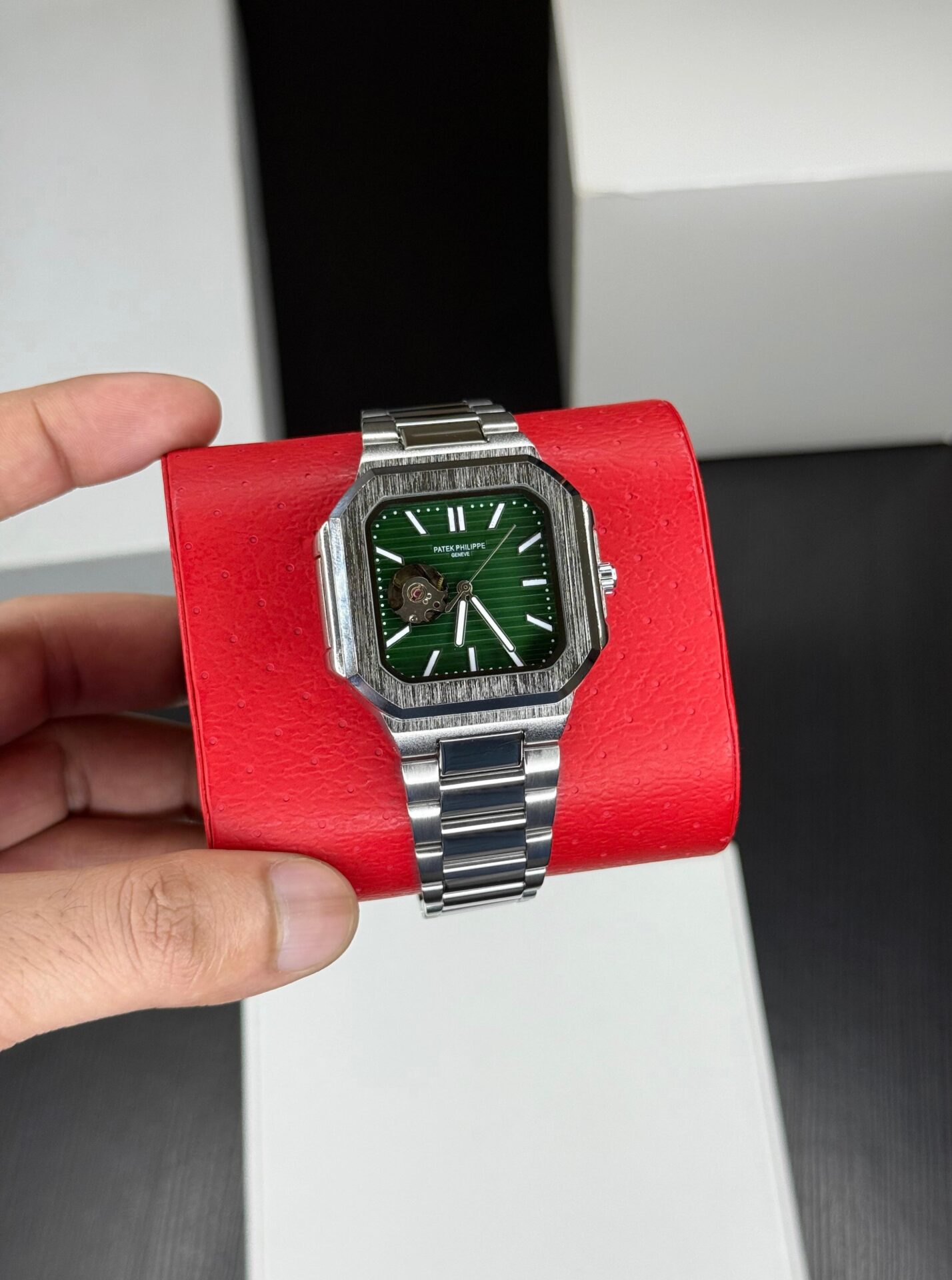 Patek Philippe Green Dial Men's Skeleton Automatic Watch 42mm - Image 3