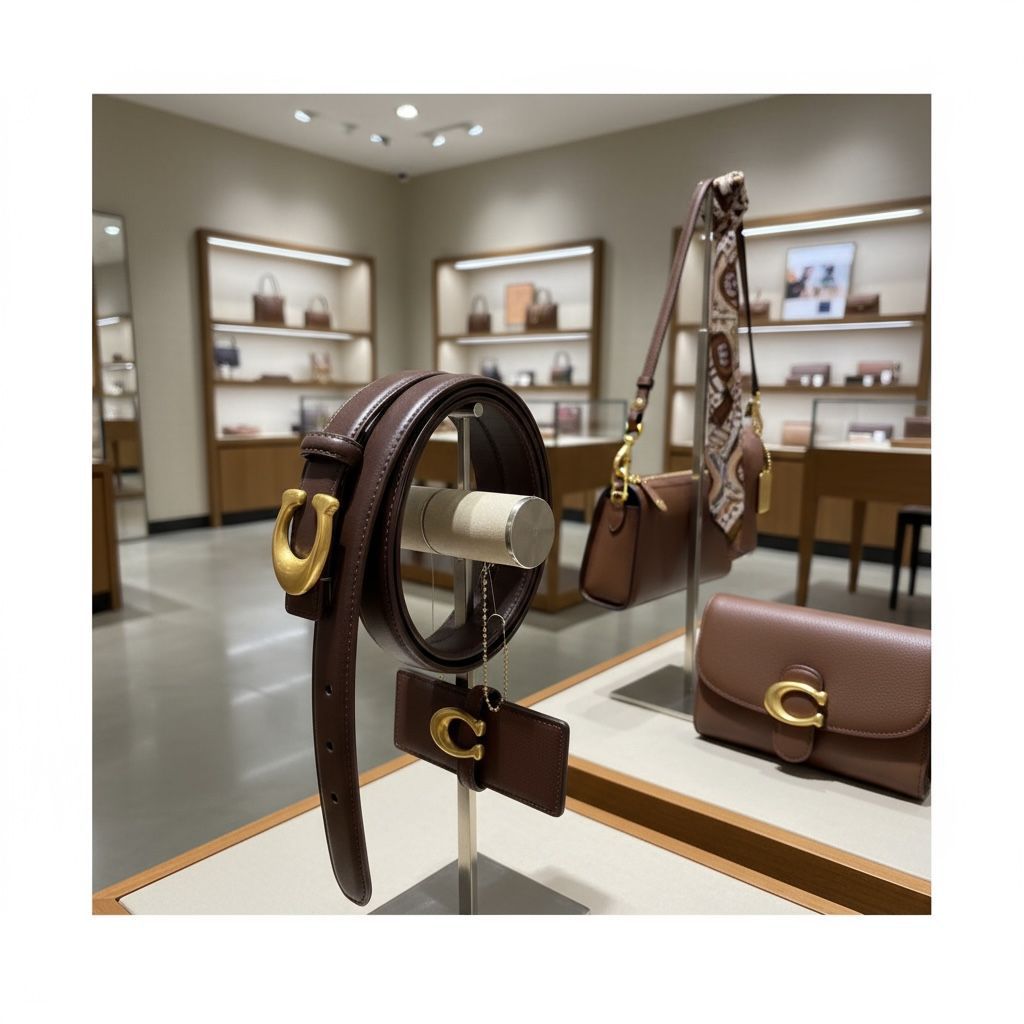 Coach Authentic Pure Leather Unisex Belt - Image 3