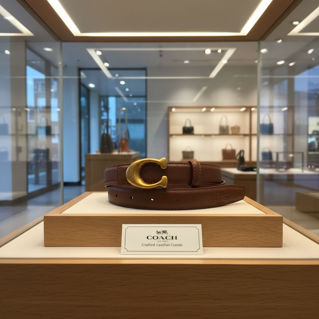 Coach Authentic Pure Leather Unisex Belt - Image 4