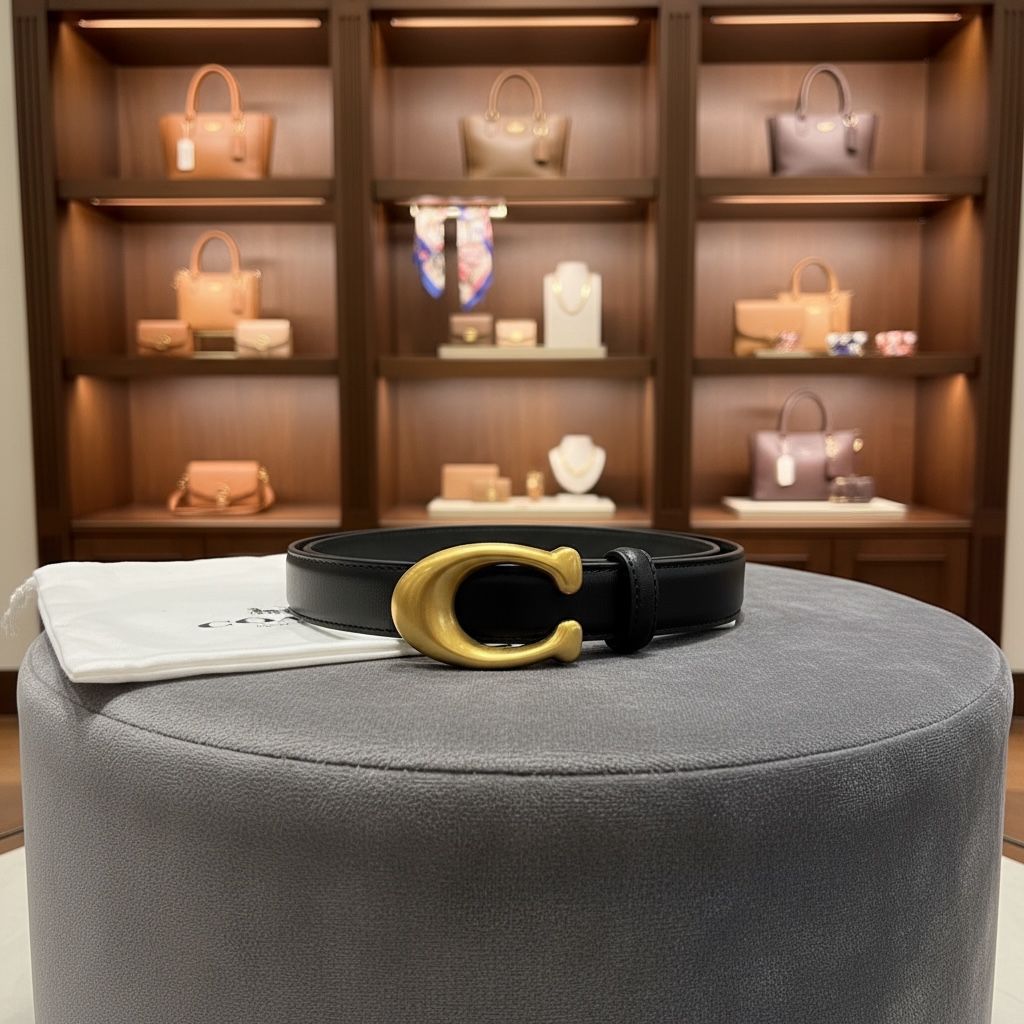 Coach Authentic Pure Leather Unisex Belt - Image 7