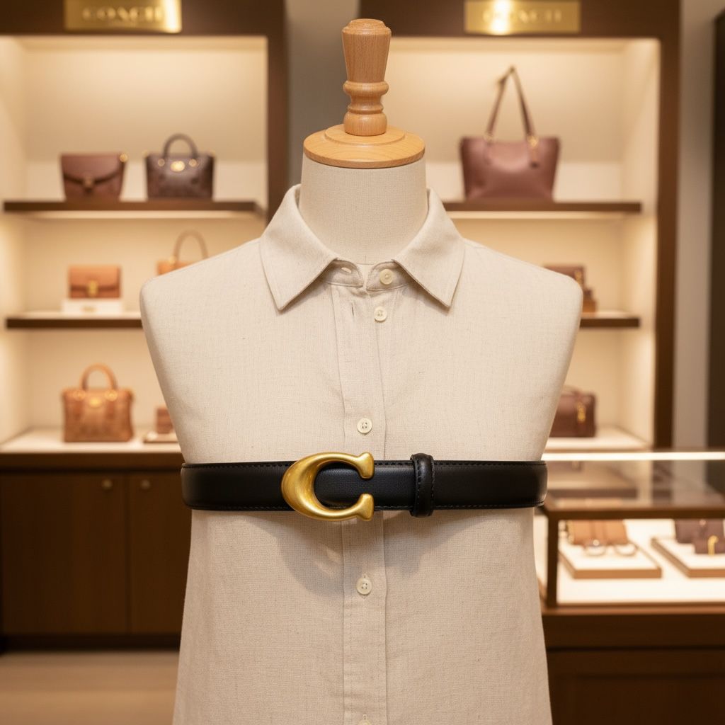 Coach Authentic Pure Leather Unisex Belt - Image 6